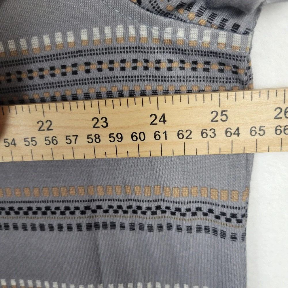 The North Face Men's FlashDry Short Sleeve Polo Shirt Gray Striped Pocket XXL